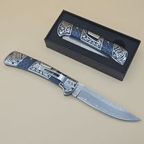 Нож складной дамаск blue, Грозный
