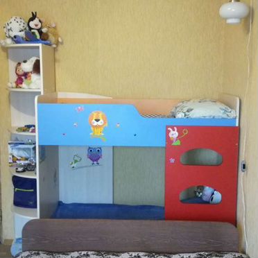 Детская кровать двухъярусная 140×600