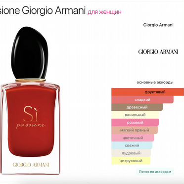Духи Giorgio Armani Si Passione 100мл